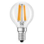 Ledvance Classic LED E14 Pera Filamento Chiara 4.2W 470lm - 927 Bianco Molto Caldo | Miglior resa cromatica - Dimmerabile - Sostitua 40W