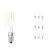 Confezione Multipack 10x Ledvance CLASSIC LED E14 Candela Filamento Chiara 2.5W 250lm - 827 Bianco Molto Caldo | Sostitutiva 25W