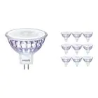 Confezione Multipack 10x Philips Master Value LED Faretti GU5.3 MR16 7.5W 660lm 36D - 940 Bianco Freddo | Miglior resa cromatica - Dimmerabile - Sostitutiva 50W