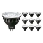 Confezione Multipack 10x Philips Master LED Faretti GU5.3 MR16 7.5W 500lm 36D - 930 Luce Calda | Miglior resa cromatica - Dimmerabile - Sostitutiva 50W