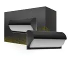 Bulkhead LED Nero 12W 1200lm - 830 Luce Calda -  | IP54